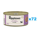 APPLAWS Cat Adult Mackerel with Sardine in Broth makrela i sardynka w bulionie 72x156 g