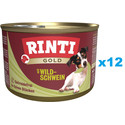 RINTI Gold Wild boar Mini Dzik dla psów ras małych 12x185 g