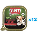 RINTI Feinest Bio Poultry Pure& Beef tacka drób i wołowina 12x150 g