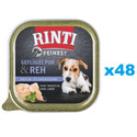 RINTI Feinest Poultry Pure&Deer tacka drób i jeleń 48x150 g