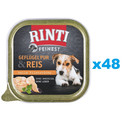 RINTI Feinest Poultry Pure&Rice tacka drób i ryż 48x150 g