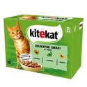 KITEKAT Delikatne Smaki saszetka 12x85 g mokra karma pełnoporcjowa dla dorosłych kotów z indykiem, królikiem i drobiem w sosie