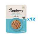 APPLAWS Cat Adult Pouch Tuna Fillet with Seabrem in Broth tuńczyk i leszcz w bulionie 12x70 g