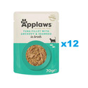 APPLAWS Cat Adult Pouch Tuna Fillet with Whole Anchovy in Broth tuńczyk i anchois w bulionie 12x70 g
