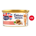 BUTCHER'S Classic Delicious Dinners z łososiem i krewetkami mus 12 x 85 g