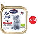 BUTCHER'S BIO foods wołowina 12x85 g pasztet dla kota