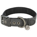 CityStyle obroża bawełna dla psa XS–S: 25–32 cm/25 mm czarna, szeroka