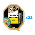 SHEBA Classics tacka 22x85 g mokra karma pełnoporcjowa dla dorosłych kotów koktajl drobiowy w terynie