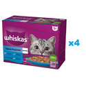 WHISKAS Adult saszetka 48x85g Rybne Przysmaki mokra karma dla dorosłych kotów w galaretce z: łososiem, tuńczykiem, dorszem, białą rybą
