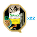 SHEBA Nature’s Collection tacka 22x85 g mokra karma pełnoporcjowa dla dorosłych kotów kawałki z kurczakiem w sosie