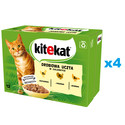 KITEKAT Drobiowa Uczta saszetka 48x85 g mokra karma pełnoporcjowa dla dorosłych kotów z kurczakiem, indykiem i drobiem w galaretce