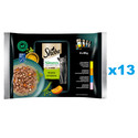 SHEBA Nature’s Collection Wybór Smaków 52x85 g mokra karma pełnoporcjowa dla dorosłych kotów w sosie kawałki z kurczakiem, indykiem, tuńczykiem, łososiem