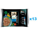 SHEBA Nature’s Collection Rybne Smaki 52x85 g mokra karma pełnoporcjowa dla dorosłych kotów w sosie kawałki z tuńczykiem, łososiem, dorszem, rybą oceaniczną