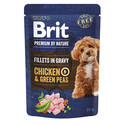Premium By Nature Dog Fillets in Gravy z kurczakiem i zielonym groszkiem 24x85g