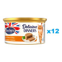 BUTCHER'S Classic Delicious Dinners z kurczakiem i indykiem mus 12 x 85 g
