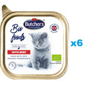 BUTCHER'S BIO foods wołowina 6x85 g pasztet dla kota