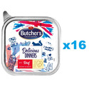 BUTCHER'S Delicious Dinners karma dla kota kawałki z wołowiną w sosie 16 x 100g