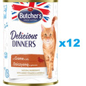 BUTCHER'S Delicious Dinners, karma dla kota, kawałki z dziczyzną w galaretce 12 x 400g