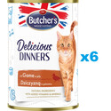 BUTCHER'S Delicious Dinners, karma dla kota, kawałki z dziczyzną w galaretce 6 x 400g