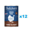 BUTCHER'S Original Recipe in Gravy, karma dla psa, kawałki z indykiem w sosie, 12 x 400g