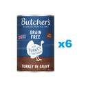 BUTCHER'S Original Recipe in Gravy, karma dla psa, kawałki z indykiem w sosie, 6 x 400g
