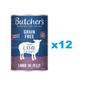 BUTCHER'S Original Recipe in Jelly, karma dla psa, kawałki z jagnięcina w galaretce 12 x 400g
