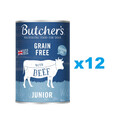 BUTCHER'S Original Junior, karma dla psa, kawałki z wołowiną w galaretce 12 x 400g