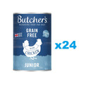 BUTCHER'S Original Junior, karma dla psa, kawałki z kurczakiem w galaretce 24 x 400g