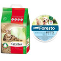 JRS Cat'S best eco plus 7l (3 kg) + BAYER FORESTO Obroża dla kota i psa przeciw kleszczom i pchłom poniżej 8 kg