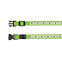 Obroża z lampą na USB, S–M: 30–40 cm/25 mm, zielona