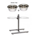 Stojak Regulowany Z Miskami 2,8L Metaliczny