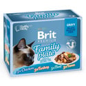 Premium Cat pouch gravy fillet Family plate Saszetki w sosie dla kotów, mix smaków 1,2 kg (12x85 g)