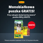 Promocja JOSERA - monobiałkowa puszka w zestawie GRATIS