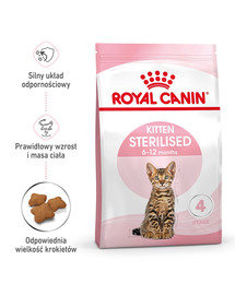 Kitten Sterilised 3,5 kg karma sucha dla kociąt od 4 do 12 miesiąca życia, sterylizowanych