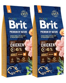 BRIT Premium By Nature Adult Medium M 30 kg (2 x 15 kg)