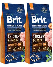 BRIT Premium By Nature Senior Small Medium S+M 30 kg (2 x 15 kg)