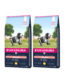EUKANUBA Caring Senior Medium Breed bogata w świeżego kurczaka 30 kg (2 x 15kg)