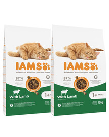 IAMS for Vitality dorosłe koty z jagnięciną 20 kg (2 x10 kg)