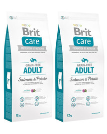 BRIT Care Grain-Free adult salmon & potato 24 kg (2 x 12 kg)