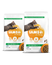 IAMS for Vitality dla dorosłych kotów z rybami oceanicznymi 20 kg (2 x 10 kg)