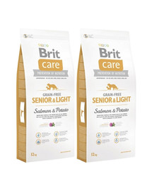 BRIT Care Grain-Free Senior salmon & potato 24 kg (2 x 12 kg)
