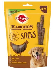 Ranchos Sticks 600 g (10 x 60 g) przysmaki dla psa z wątróbką z kurczaka