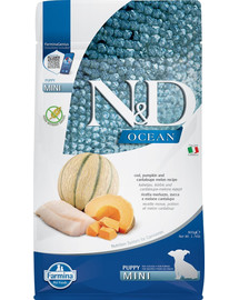 N&D Ocean Dog Puppy Mini cod, pumpkin & cantaloupe melon 800 g dorsz, dynia i melon kantalupa dla szczeniąt i suk w ciąży