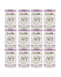 GUSSTO Cat Fresh Turkey & Duck mokra karma dla kotów indyk i kaczka 12x400 g