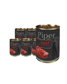 DOLINA NOTECI PIPER Platinum Wołowina z ryżem mokra karma dla psów z alergią 12x400 g