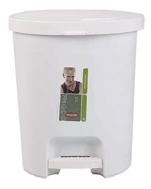 Kosz na śmieci z pedałem 25 l biały