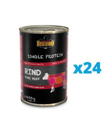 BELCANDO Single Protein Wołowina 24x400 g mokra karma dla psa