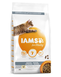 For Vitality Indoor sucha karma z kurczakiem dla dorosłych kotów przebywających w domu 3 kg