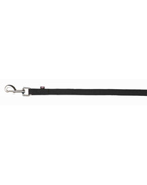 Smycz parciana czarna 15 m/ 20mm