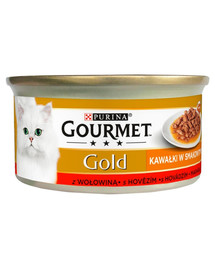 Gold Sauce Delights z wołowiną 85 g mokra karma dla kotów